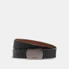 Coach Outlet Plaque Buckle Cut To Size Reversible Belt, 38 Mm In Black