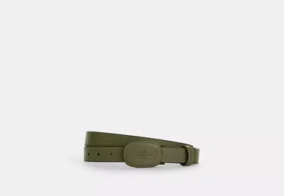 Coach Outlet Plaque Buckle Cut To Size Reversible Eliza Belt, 25 Mm In Green
