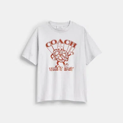 Coach Outlet Pretzel Relaxed T-shirt In Organic Cotton In Gray