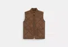 Coach Outlet Quilted Vest In Brown