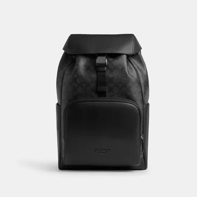 Coach Outlet Racer Backpack In Signature In Black