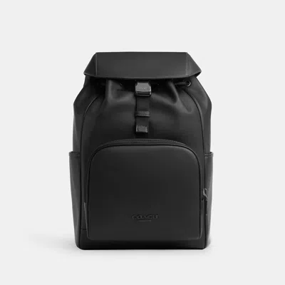 Coach Outlet Racer Backpack In Smooth Leather In Black