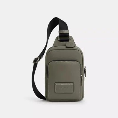 Coach Outlet Racer Sling Pack In Smooth Leather In Green