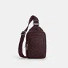Coach Outlet Racer Sling Pack In Sv/black Currant