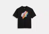 Coach Outlet Rainbow New York T Shirt In Organic Cotton In Black