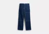 Coach Outlet Relaxed Straight Fit Denim Carpenter Pants In Blue