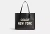 Coach Outlet Relay Tote Bag In Signature Canvas With Coach Graphic In Gray