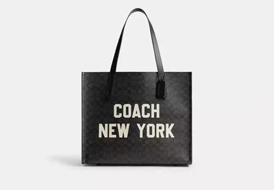 Coach Outlet Relay Tote Bag In Signature Canvas With Coach Graphic In Gray