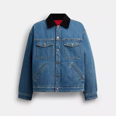 Coach Outlet Reversible Denim Jacket In Blue