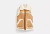 Coach Outlet Reversible Shearling Vest In Beige
