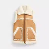 Coach Outlet Reversible Shearling Vest In Multi
