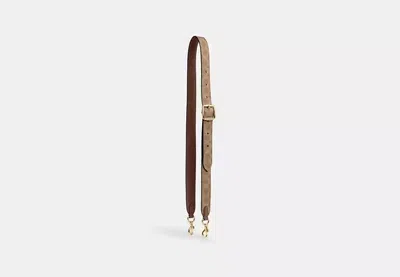 Coach Outlet Reversible Strap In Signature Canvas In Brown
