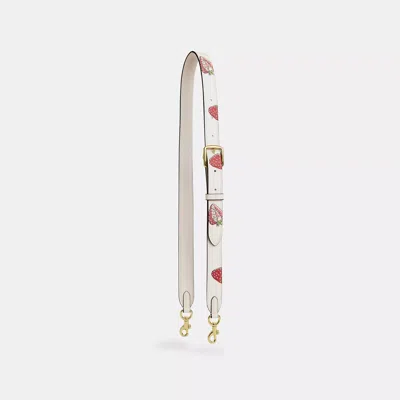 Coach Outlet Reversible Strap With Strawberry Print