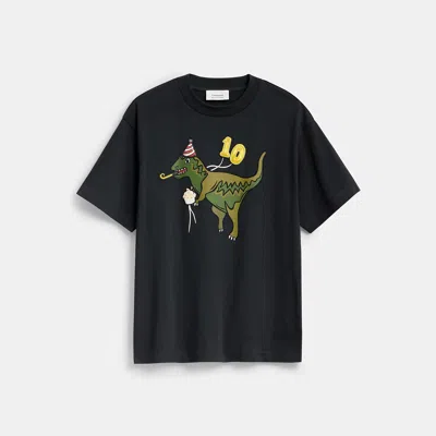 Coach Outlet Rexy 10th Birthday Relaxed T-shirt In Organic Cotton In Black