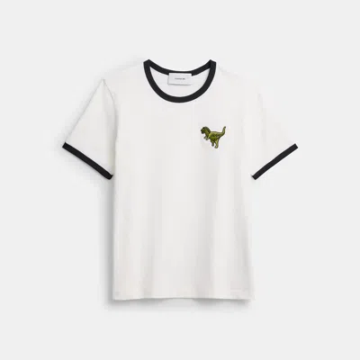 Coach Outlet Rexy Ringer T-shirt In White/navy