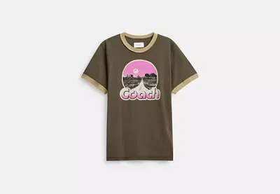 Coach Outlet Roadside Ringer T-shirt In Black