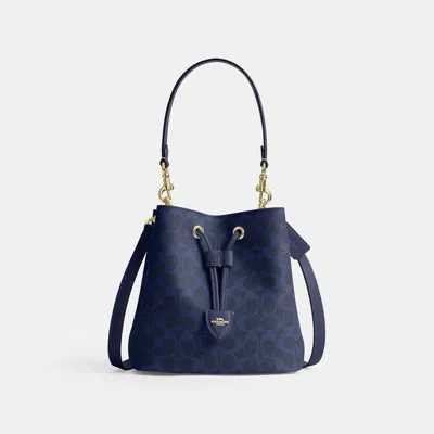 Coach Outlet Rowan Bucket Bag In Gold/navy