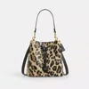 Coach Outlet Rowan Bucket Bag With Leopard Print In Multi