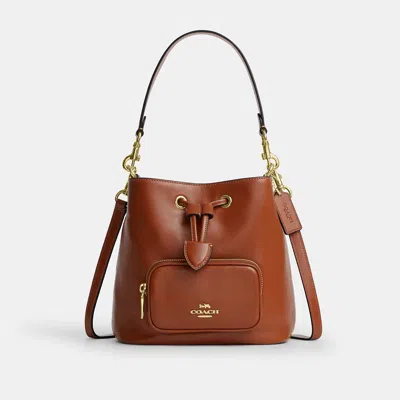 Coach Outlet Rowan Bucket Bag With Pocket In Brown