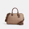 Coach Outlet Rowan Large Satchel Bag In Signature Canvas In Beige