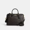 Coach Outlet Rowan Large Satchel Bag In Signature Canvas In Brown
