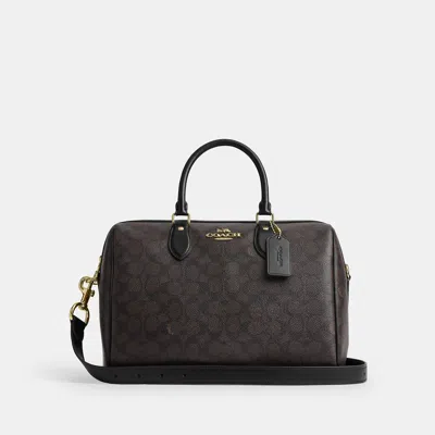 Coach Outlet Rowan Large Satchel Bag In Signature Canvas In Multi