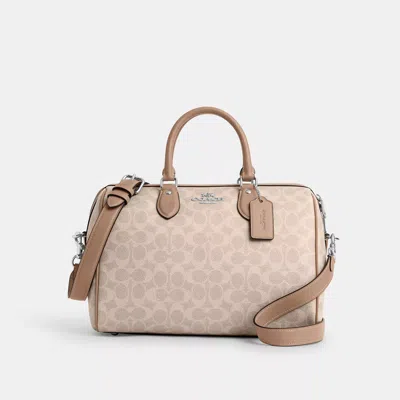 COACH OUTLET ROWAN LARGE SATCHEL BAG IN SIGNATURE CANVAS