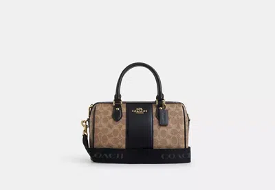 Coach Outlet Rowan Satchel Bag In Signature Canvas In Beige