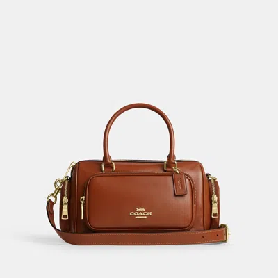Coach Outlet Rowan Satchel Bag With Pockets In Brown