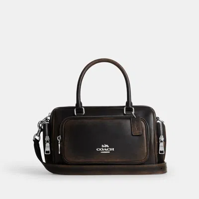 Coach Outlet Rowan Satchel Bag With Pockets In Loved Leather In Multi