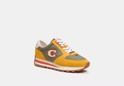 Coach Outlet Runner Sneaker In Green/yellow