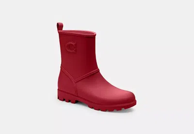Coach Outlet Ryder Rainboot In Red