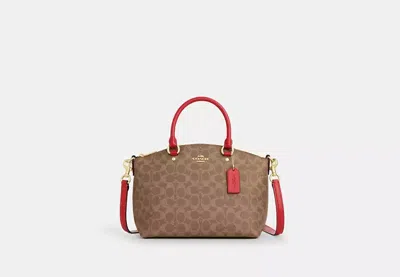 Coach Outlet Sadie Satchel Bag In Signature Canvas In Multi