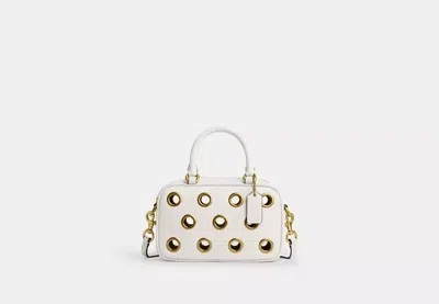 Coach Outlet Satchel Crossbody Bag With Grommets In White