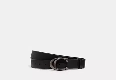 Coach Outlet Sculpted C Buckle Cut-to-size Reversible Belt, 32 Mm In Black