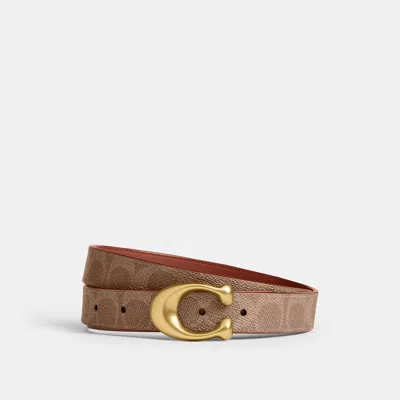 Coach Outlet Sculpted C Buckle Reversible Belt, 25mm