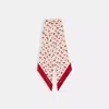 Coach Outlet Sculpted C Cherries Print Silk Wide Skinny Scarf In Red