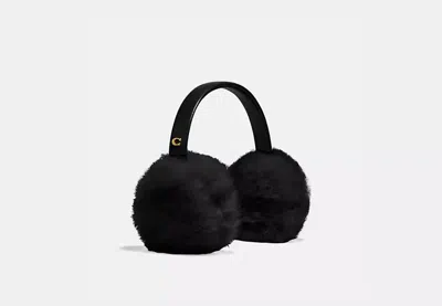 Coach Outlet Shearling Earmuffs In Black