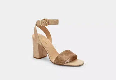 Coach Outlet Shelby Sandal In Signature Canvas In Brown