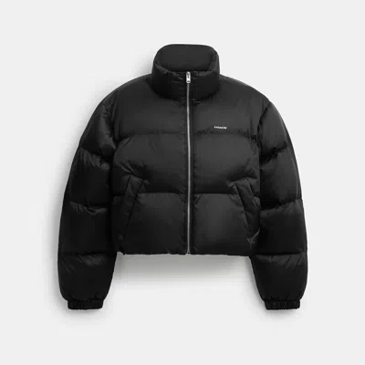 Coach Outlet Short Cropped Puffer Jacket In Black