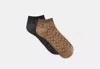 Coach Outlet Signature Ankle Socks In Beige