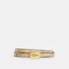 Coach Outlet Signature Buckle Cut To Size Reversible Eliza Belt, 18 Mm In Beige