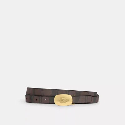 Coach Outlet Signature Buckle Cut To Size Reversible Eliza Belt, 18 Mm In Black