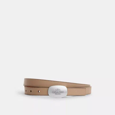 Coach Outlet Signature Buckle Cut To Size Reversible Eliza Belt, 18 Mm In Silver