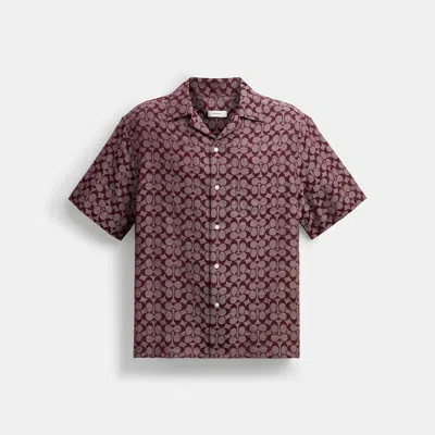 Coach Outlet Signature Camp Shirt In Brown