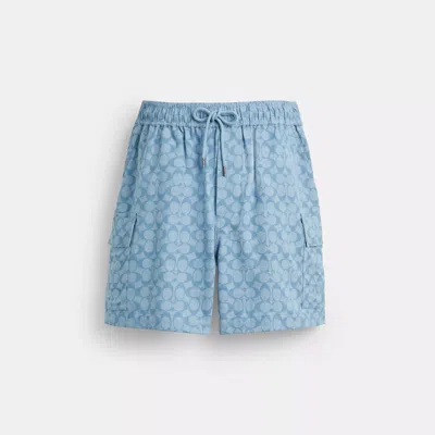 Coach Outlet Signature Camp Shorts In Blue
