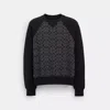 Coach Outlet Signature Crewneck Sweatshirt In Grey