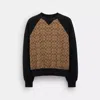 Coach Outlet Signature Crewneck Sweatshirt In Multi