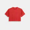 COACH OUTLET SIGNATURE CROPPED T SHIRT