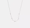 Coach Outlet Signature Crystal Necklace In Silver